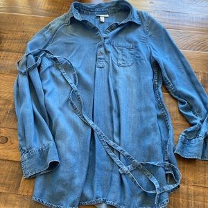 Soft denim maternity tunic
